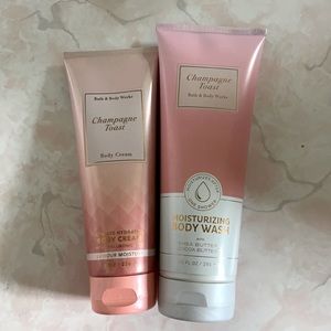 Champagne Toast body wash and cream